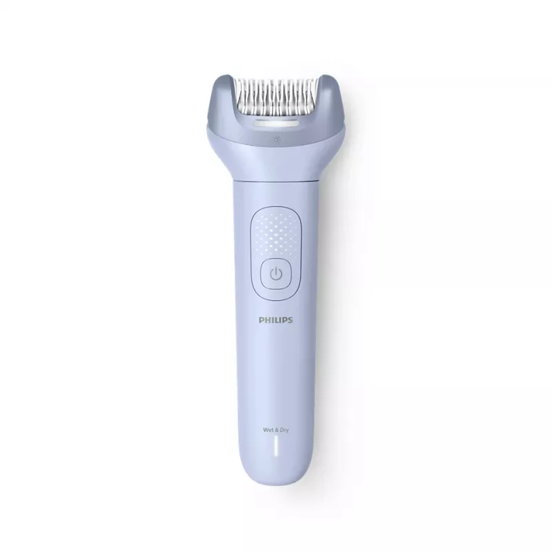 Epiliatorius Philips 8000 serija BRE711/00 — 32 pincetai, 2 greičiai, drėgnam ir sausam naudojimui, įmontuota Li-Ion baterija, mėlynas