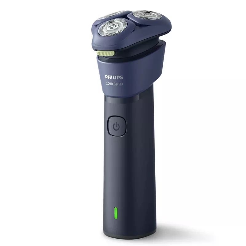 Rotacinis skustuvas Philips 2000 series S2885/00 — 3 galvučių, NiMH įkraunamas, šlapiam ir sausam skutimui, mėlynas