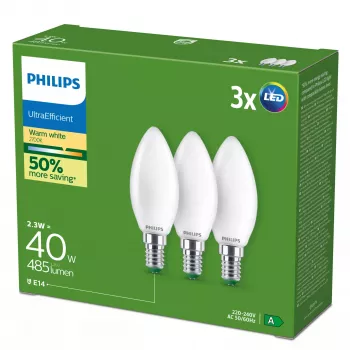 LED lemputė Philips 8721103134875 2,3 W E14 Šilta balta 485 lm 300° CRI 80 50 000 val.