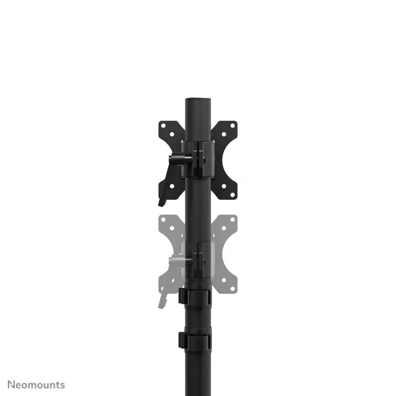 Neomounts DS45-600BL1 vieno monitoriaus stovas 10–32 colių ekranams, VESA 75x75–100x100, maks. 9 kg, pastatomas ant stalo, juodas