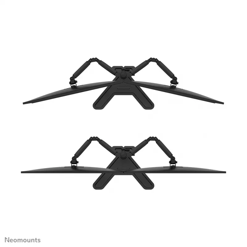 Dvigubas monitoriaus stovas Neomounts DS45-600BL2, skirtas 10–32 colių ekranams, palaiko 2 ekranus, maks. 6 kg, VESA 75x75–100x100, laisvai pastatomas, juodas