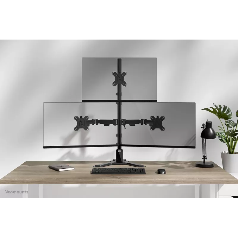 Neomounts DS45-600BL2-1 Trigubas monitorių stovas 10-32 colių