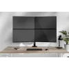 Keturių monitorių laikiklis Neomounts DS60-600BL2-2, 10–32 colių ekranams, VESA 75x75–100x100, maks. apkrova 8 kg, spaustuvas / įvorė, juodas