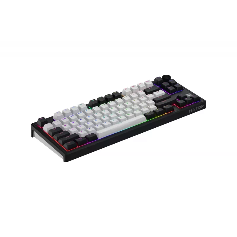 HATOR Skyfall 80 MAG ULTIMA 8K belaidė klaviatūra, skirta žaidimams USB + RF belaidė + Bluetooth QWERTY US English Juoda, Balta
