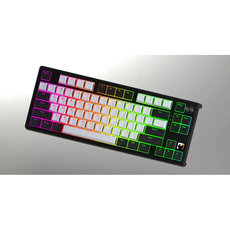 HATOR Skyfall 80 MAG ULTIMA 8K belaidė klaviatūra, skirta žaidimams USB + RF belaidė + Bluetooth QWERTY US English Juoda, Balta
