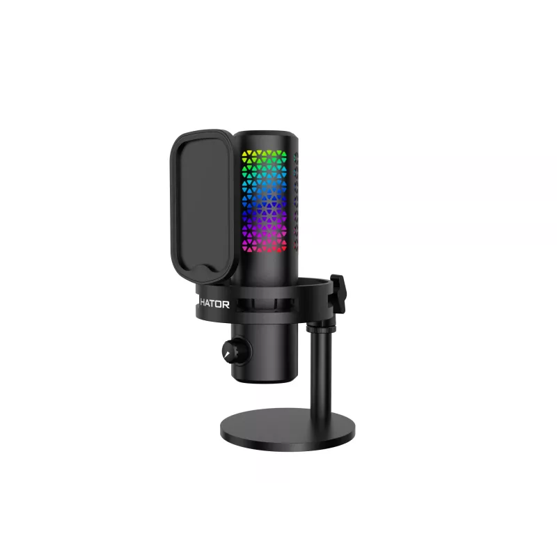 HATOR Dreamcast X, juoda, podkastų mikrofonas, -32 dB, 20 - 16000 Hz, 16 bitų, 96 kHz, 70 dB
