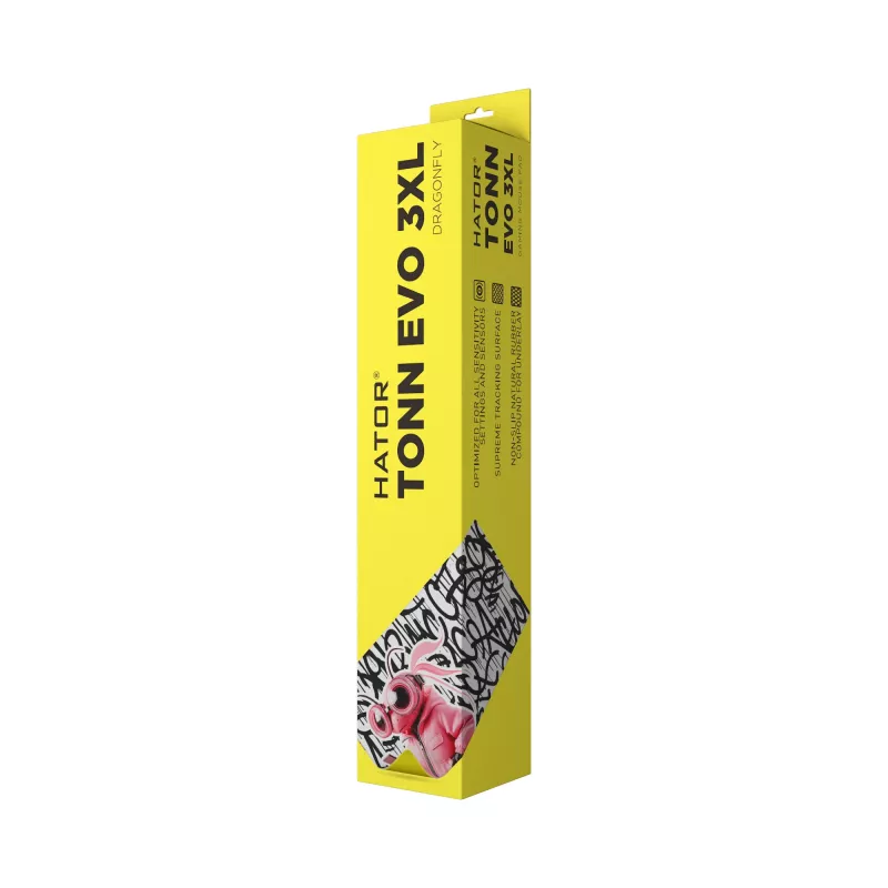 HATOR Tonn EVO 3XL Dragonfly žaidimų pelės kilimėlis, guma, įvairiaspalvis