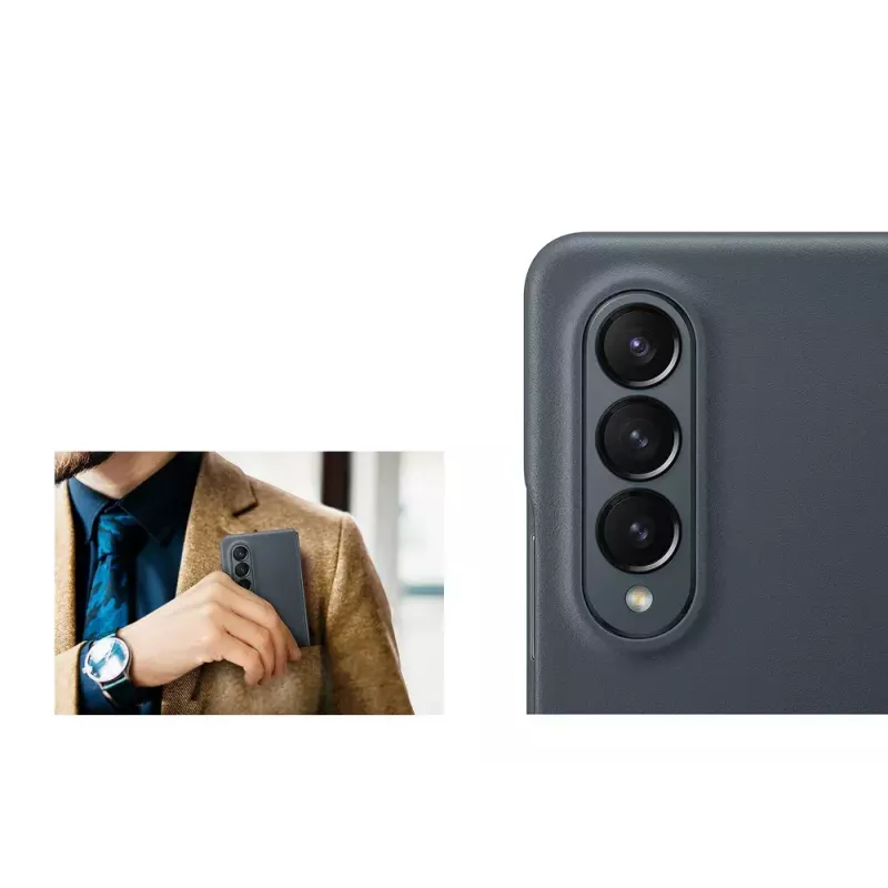 Mobiliojo telefono dėklas Dangtelis Samsung Galaxy Z Fold4 EF-VF936LBEGWW Oda Juoda