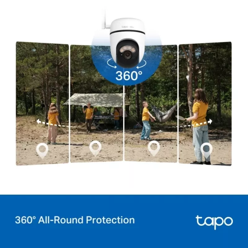TP-Link Tapo C615G KIT Dome IP apsaugos kamera, skirta naudoti lauke, 2304 x 1296 pikselių, tvirtinama prie lubų/sienos/stulpo
