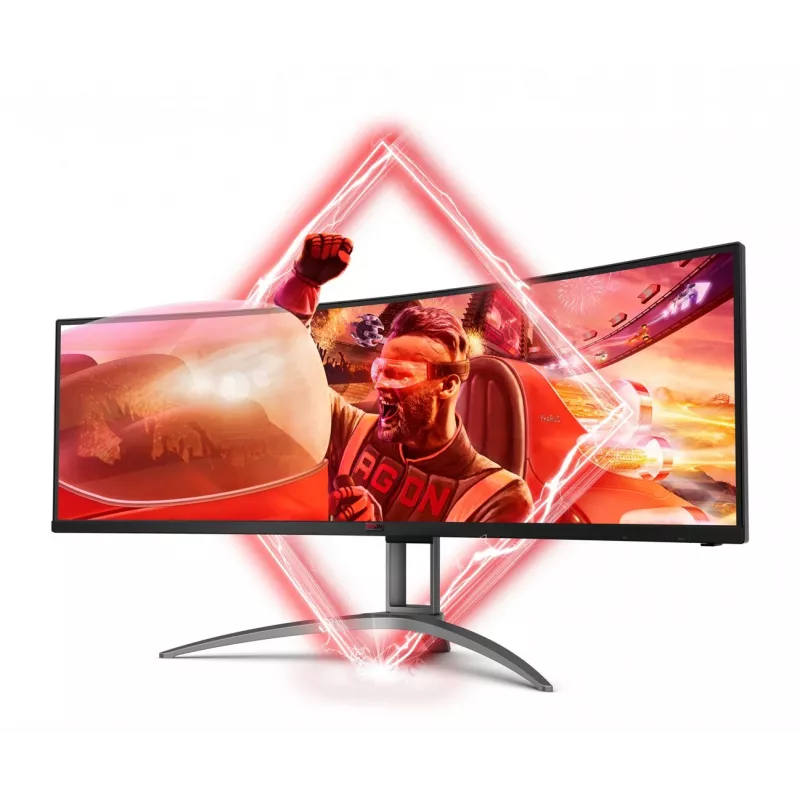 AOC B2 AG493UCX2 kompiuterio monitorius 124 cm (48,8) 5120 x 1440 pikselių Quad HD LED juodas