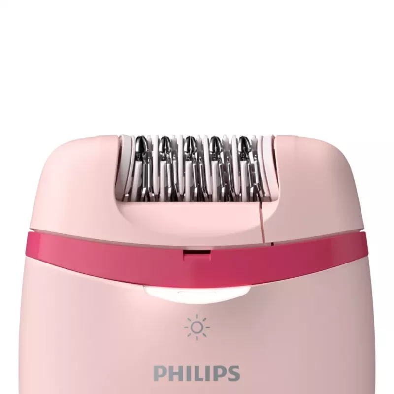 “Philips Satinelle Essential BRE285/00” laidinis epiliatorius, balta / rožinė