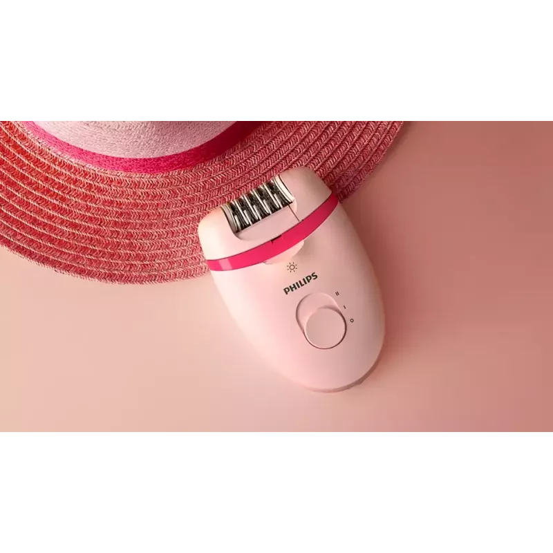 “Philips Satinelle Essential BRE285/00” laidinis epiliatorius, balta / rožinė