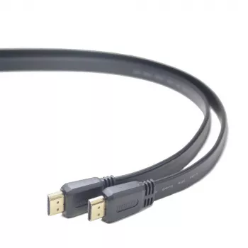 HDMI-HDMI kabelis v2.0 3D TV High Speed Ethernet 1,8 m plokščias (auksinės jungtys)