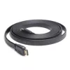 HDMI-HDMI kabelis v2.0 3D TV High Speed Ethernet 1,8 m plokščias (auksinės jungtys)