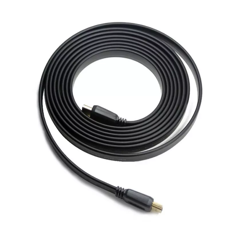 HDMI-HDMI kabelis v2.0 3D TV High Speed Ethernet 1,8 m plokščias (auksinės jungtys)