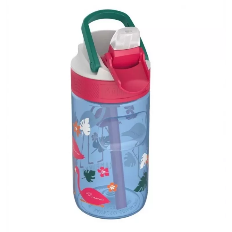 Kambukka Lagoon 400ml mėlynas flamingas kūdikių vandens buteliukas