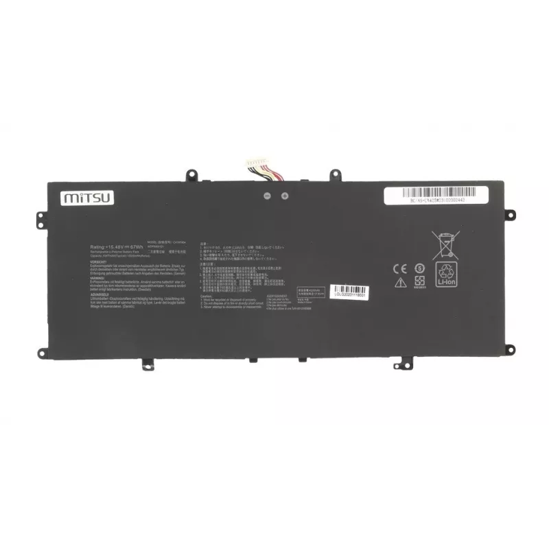 Baterija MITSU C41N1904, skirta ASUS — 4347 mAh 15,48 V, modelis BC/AS-UX425