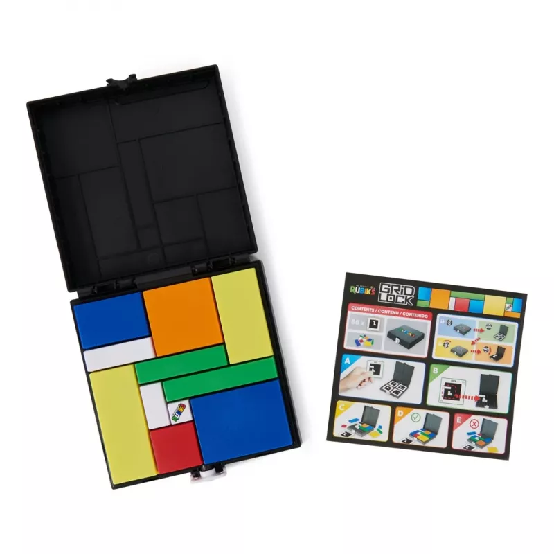 Rubik’s Cube Gridlock žaidimas, problemų sprendimo galvosūkių žaidimas, įkvėptas klasikinio smegenų mankštos sukinėjamo žaislo, suaugusiems ir vaikams nuo 7 metų