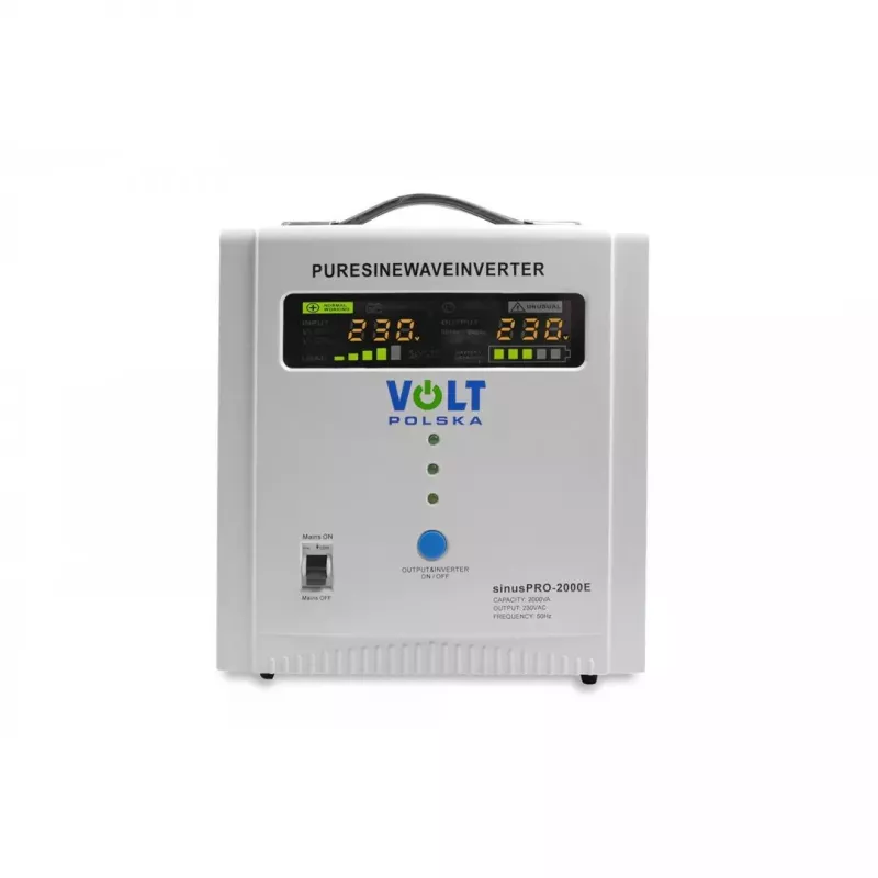 Nepertraukiamo maitinimo šaltinis VOLT POLSKA SINUS PRO 2000 E 12/230V, 2000 VA, 12V DC į 230V AC