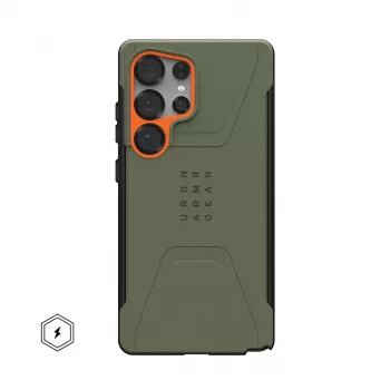 Urban Armor Gear Civilian mobiliojo telefono dėklas 17,3 cm (6,8) apsauginis dėklas alyvuogių, oranžinė