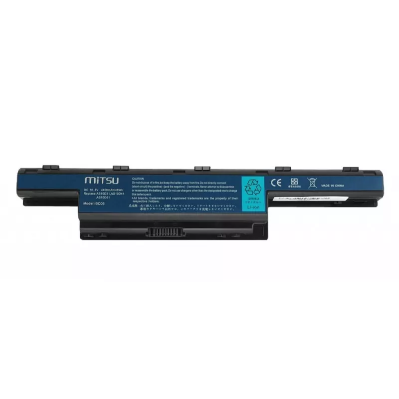 MITSU baterija, skirta Acer Aspire 4551 4741 5741 4400 mAh 10.8–11.1 V