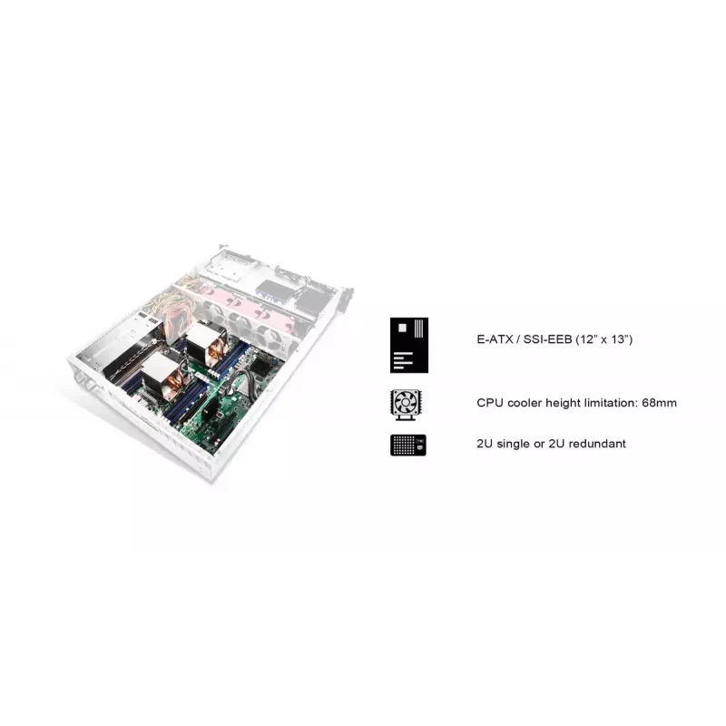 HDD korpusas Sidabrinėstone RM22-308 2.5/3.5 colio 10 diskų juoda balta