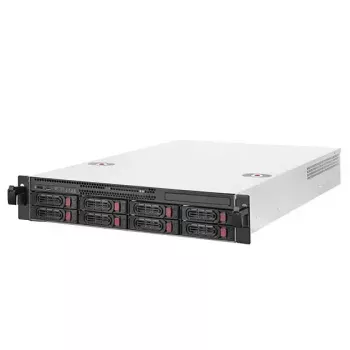 HDD korpusas Sidabrinėstone RM22-308 2.5/3.5 colio 10 diskų juoda balta