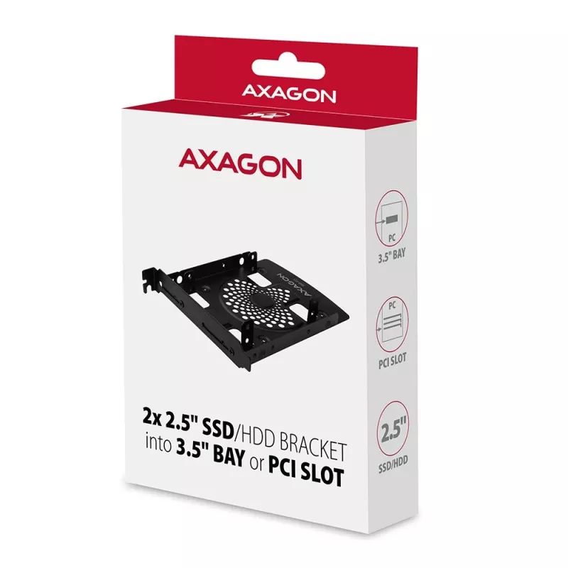 AXAGON RHD-P25 metalinis rėmas 2x 2,5 į 3,5/PCI