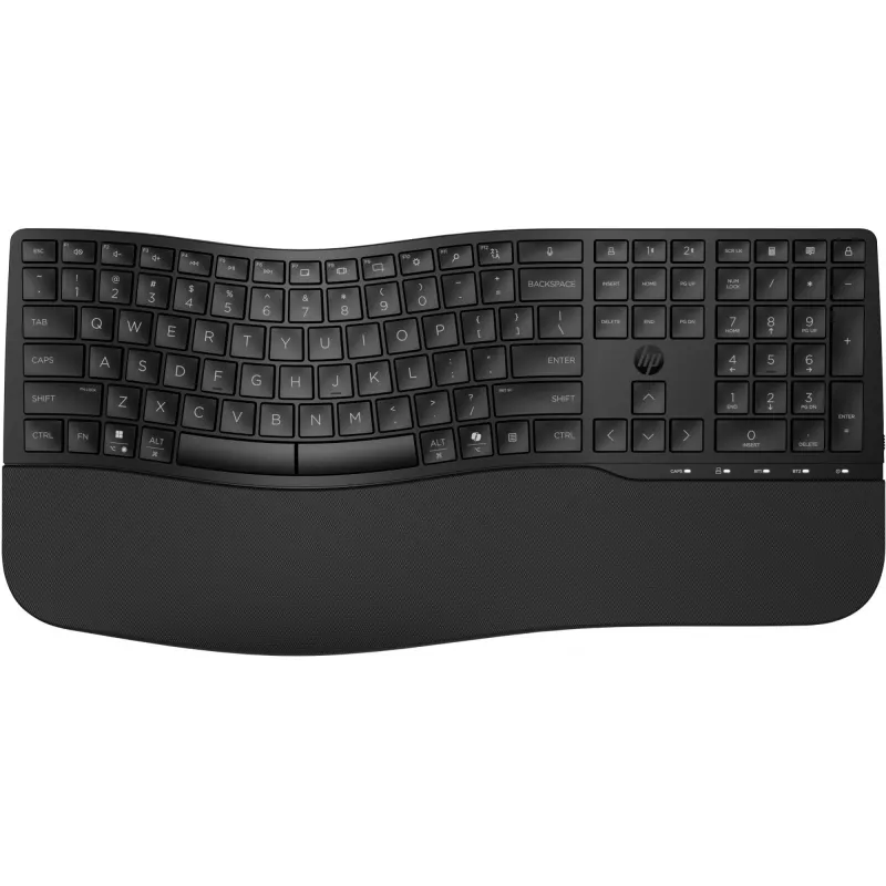 HP 680 Comfort Dual-Mode klaviatūra pilno dydžio belaidė Bluetooth juoda