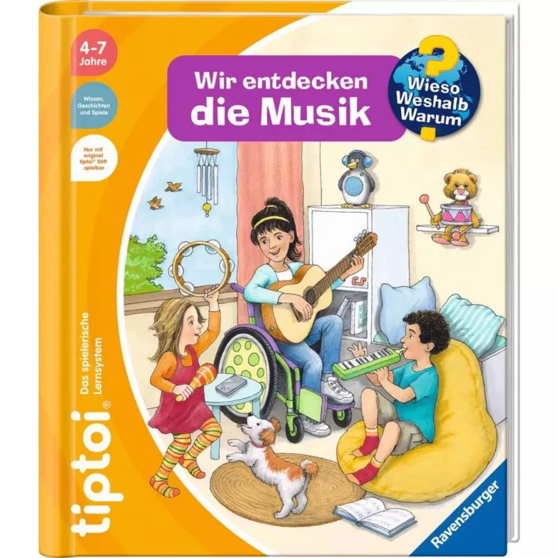 tiptoi Kodėl? Kaip? Kam? Atrandame muziką, Mokomoji knyga
