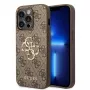GUESS dėklas Guess GUHCP15L4GMGBR iPhone 15 Pro 6.1 ruda | rudas kietas dėklas 4G Big Metal Logo