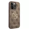 GUESS dėklas Guess GUHCP15L4GMGBR iPhone 15 Pro 6.1 ruda | rudas kietas dėklas 4G Big Metal Logo