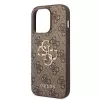 GUESS dėklas Guess GUHCP15L4GMGBR iPhone 15 Pro 6.1 ruda | rudas kietas dėklas 4G Big Metal Logo