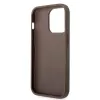 GUESS dėklas Guess GUHCP15L4GMGBR iPhone 15 Pro 6.1 ruda | rudas kietas dėklas 4G Big Metal Logo