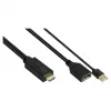 Alcasa HDMI-AD22 vaizdo kabelio adapteris 0,3 m HDMI A tipo DisplayPort juodas