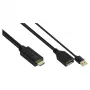 Alcasa HDMI-AD22 vaizdo kabelio adapteris 0,3 m HDMI A tipo DisplayPort juodas