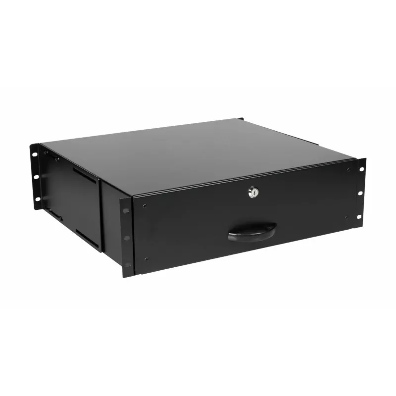 Stalčių blokas Equip Lockable Drawer 19 inch 3U RAL9005 juoda