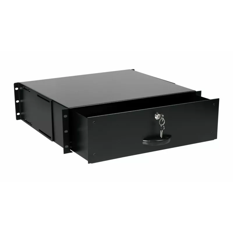 Stalčių blokas Equip Lockable Drawer 19 inch 3U RAL9005 juoda