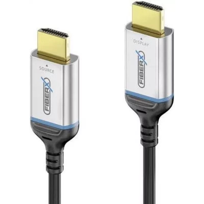 FiberX HDMI laidas 15m FX-I380-015 2.1 48 Gbit/s Juodas