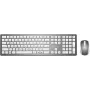 Belaidės klaviatūros ir optinės pelės rinkinys MediaRange MROS135 QWERTZ Sidabrinė — belaidis rinkinys, QWERTZ išdėstymas, sidabrinis