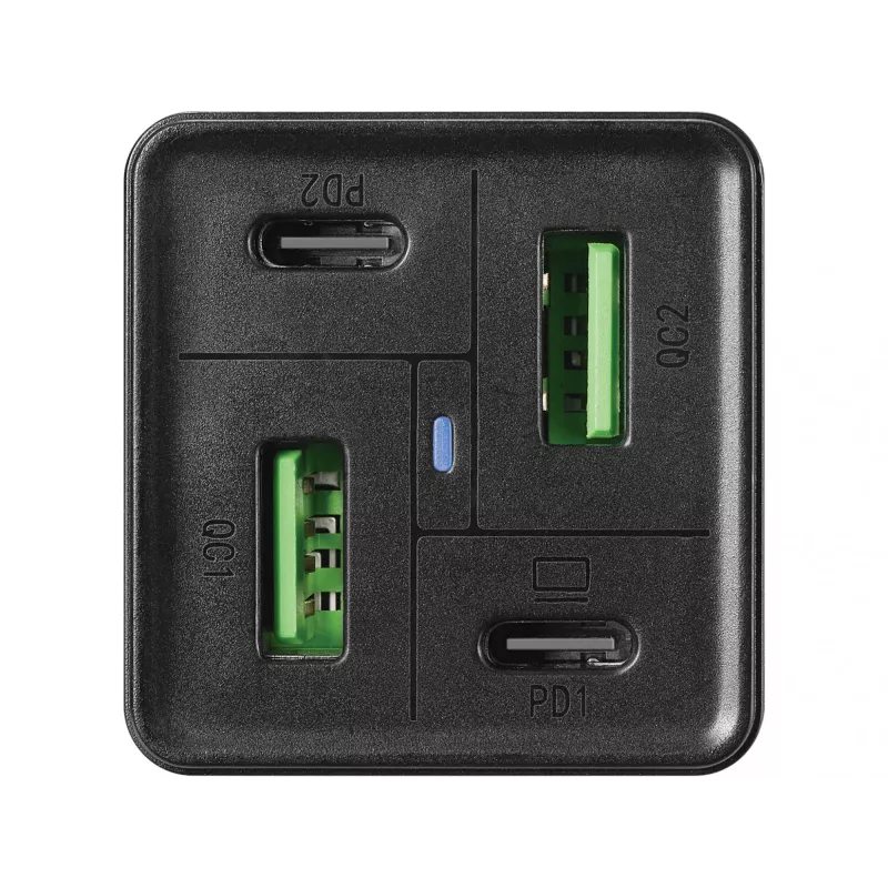 SANDBERG maitinimo blokas - 65 vatų - 3,25 A - PD, QC - 4 išvesties prievadai (2 x USB, 2 x USB-C)