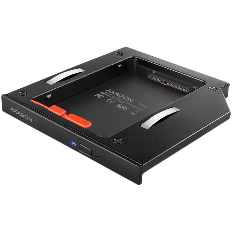 AXAGON RSS-CD12 2,5 col. SSD/HDD adapteris optiniam įrenginiui 12,7 mm su LED