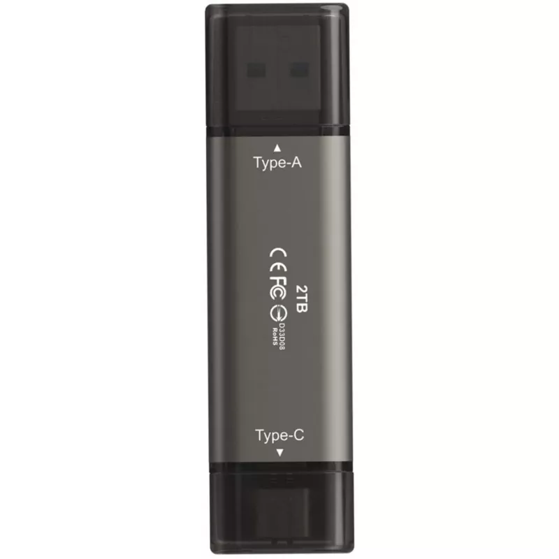 USB atmintukas Team Group X2 MAX 2TB U3.2 juodas — 1000/900 MB/s