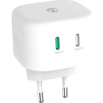 Nedis Įkroviklis WCGPD45W100WT 45W GaN Greitasis Įkrovimas, USB-C PD išvestis