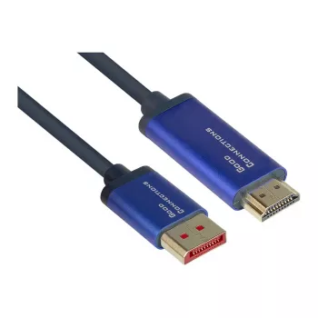Vaizdo kabelio adapteris Alcasa 4860-SF030B 3m DisplayPort HDMI mėlynas juodas