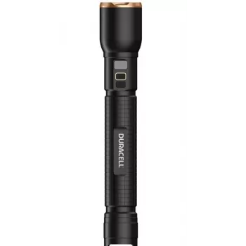 Žibintuvėlis Duracell DF4000R juodas — rankinis įkraunamas žibintuvėlis, kompaktiškas dizainas