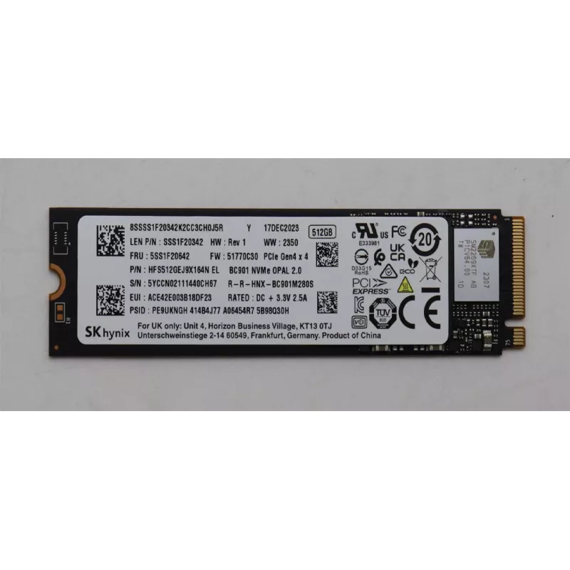 2,5 colio SATA SSD Lenovo 256 GB modelis 5SS1F20642