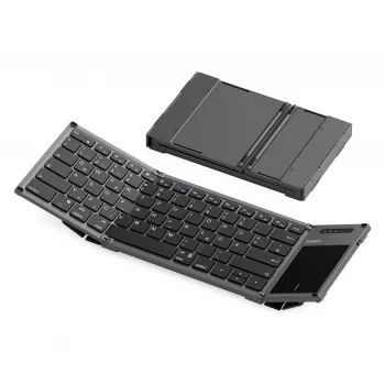 Inateck KB06101_STEEL GRAY klaviatūra Namams RF belaidė + Bluetooth QWERTZ anglų Juoda