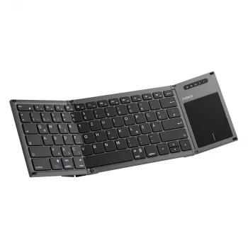 Inateck KB06101_STEEL GRAY klaviatūra Namams RF belaidė + Bluetooth QWERTZ anglų Juoda