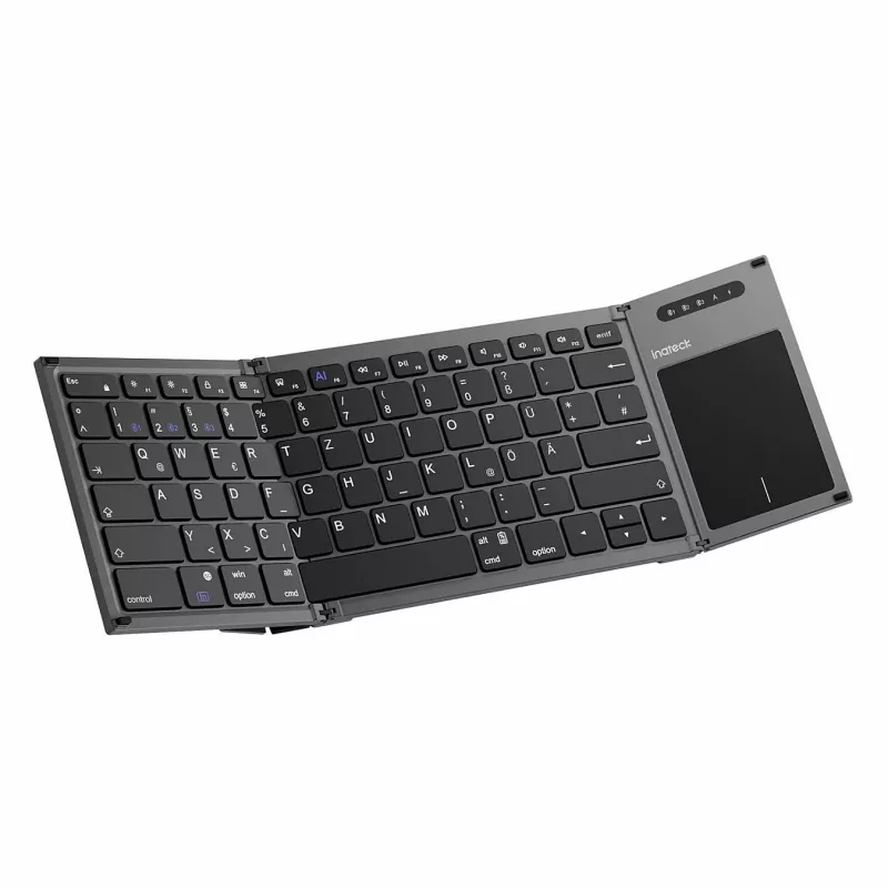 Inateck KB06101_STEEL GRAY klaviatūra Namams RF belaidė + Bluetooth QWERTZ anglų Juoda